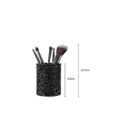 Set Di Pennelli Per Il Trucco Con Contenitore Nero